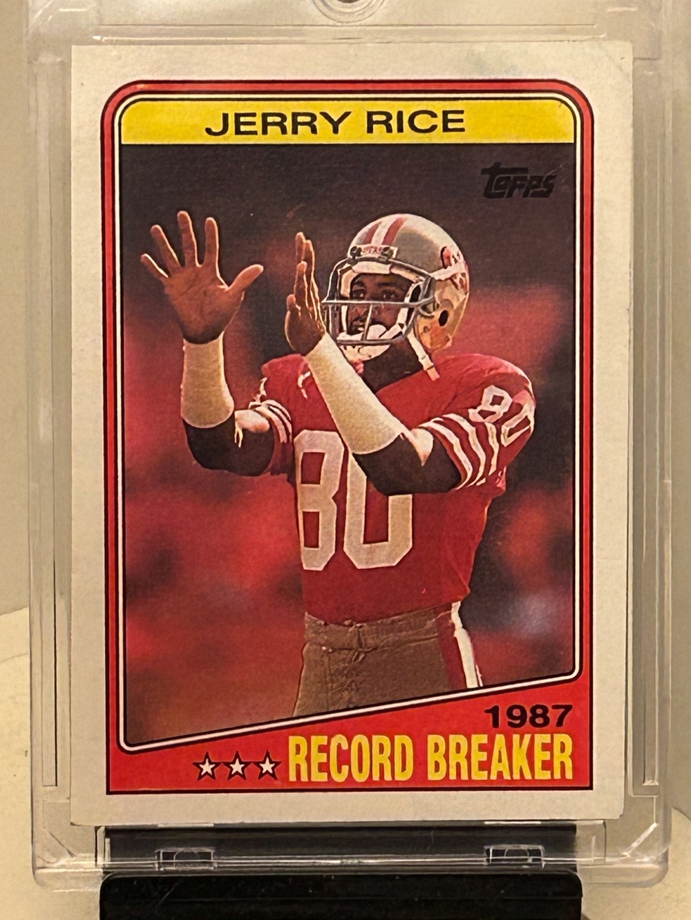 Jerry Rice 1988 Topps Football-Record Breaker